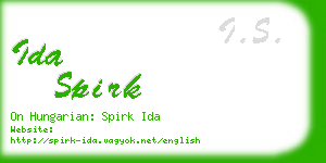 ida spirk business card